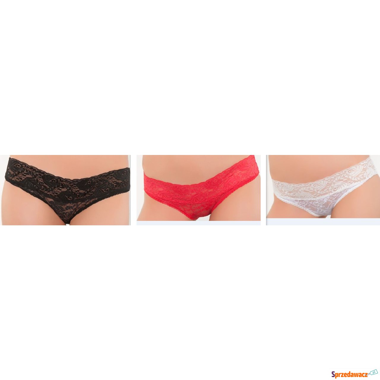 Lace Cheeky - czarne figi koronkowe...