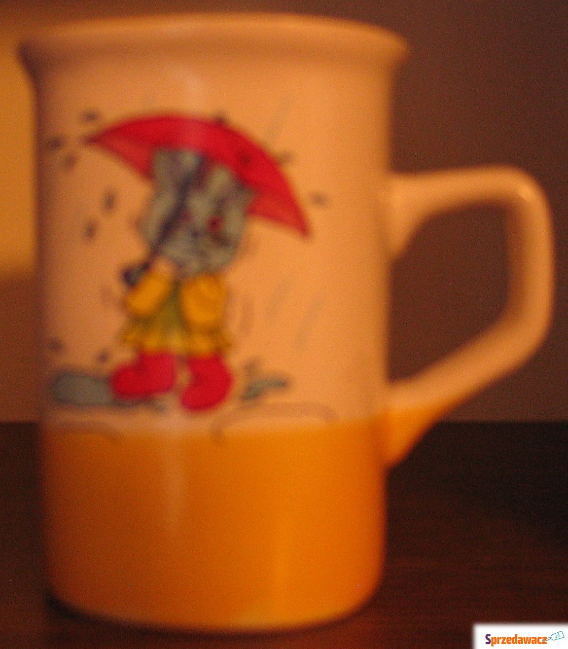 Kubek ceramiczny z kotkiem