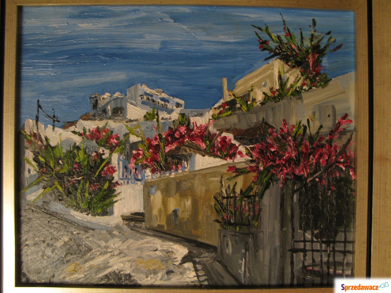 SANTORINI - obraz olejny - Grecja...