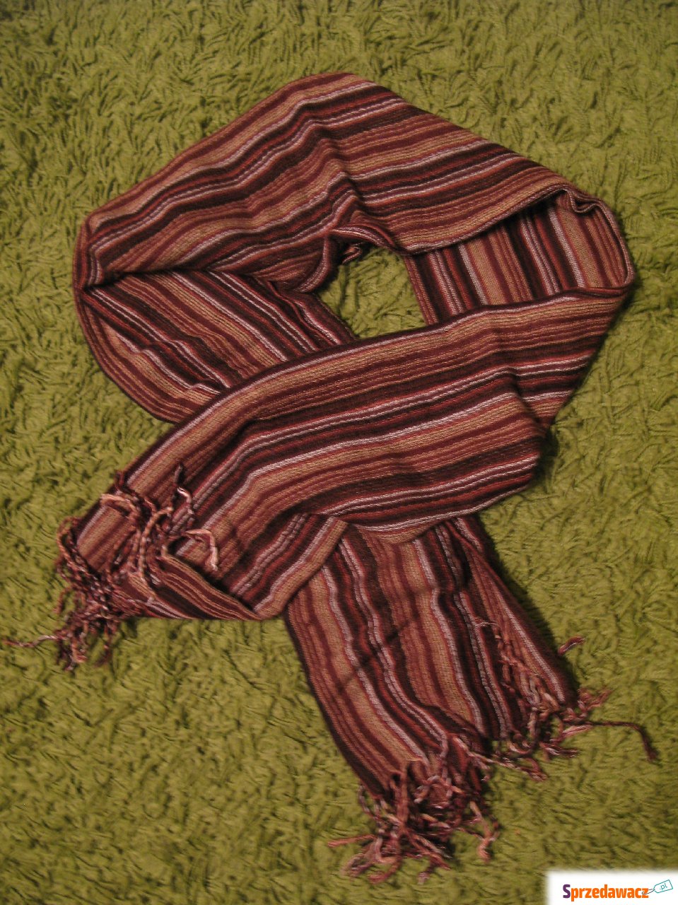 Szalik w paski męski lub unisex