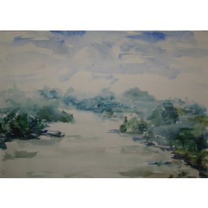 Akwarela - Kazimierz nad Wisłą - pejzaż - Wis... - Obrazy - Warszawa - zdjęcie 1