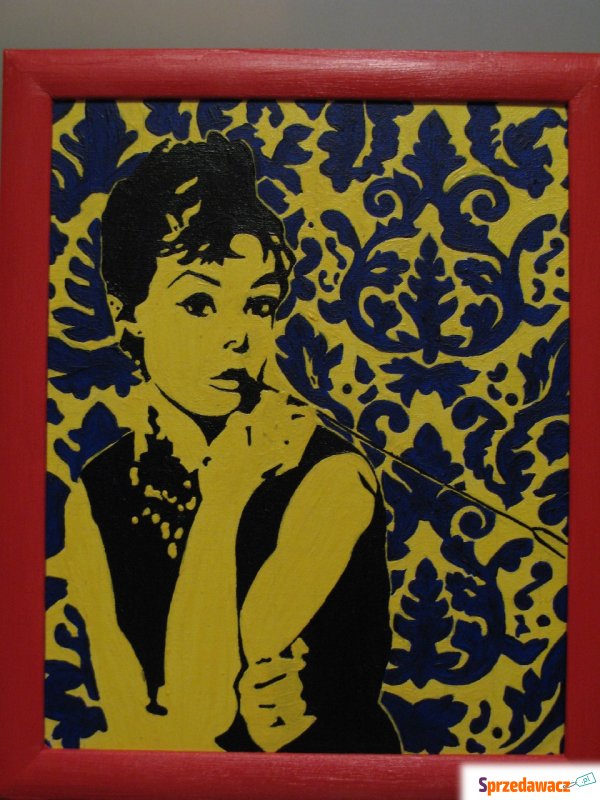 Audrey Hepburn Obraz akrylowy POP ART na płótnie... - Obrazy - Warszawa
