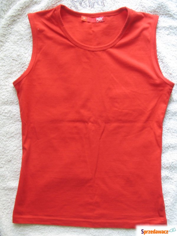 Bawełniany top czerwony S/M - Bluzki, koszule - Ropczyce