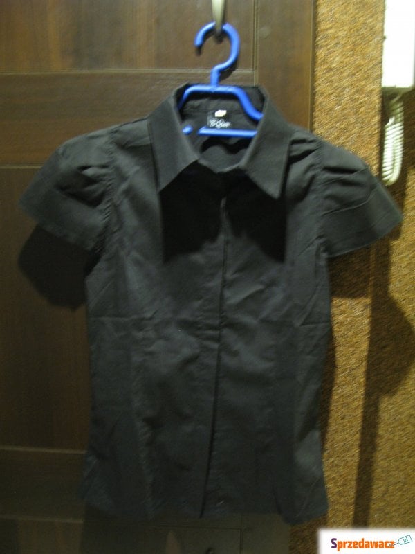 Czarna bluzka z krótkim rękawkami - Japan Style... - Bluzki, koszule - Łódź