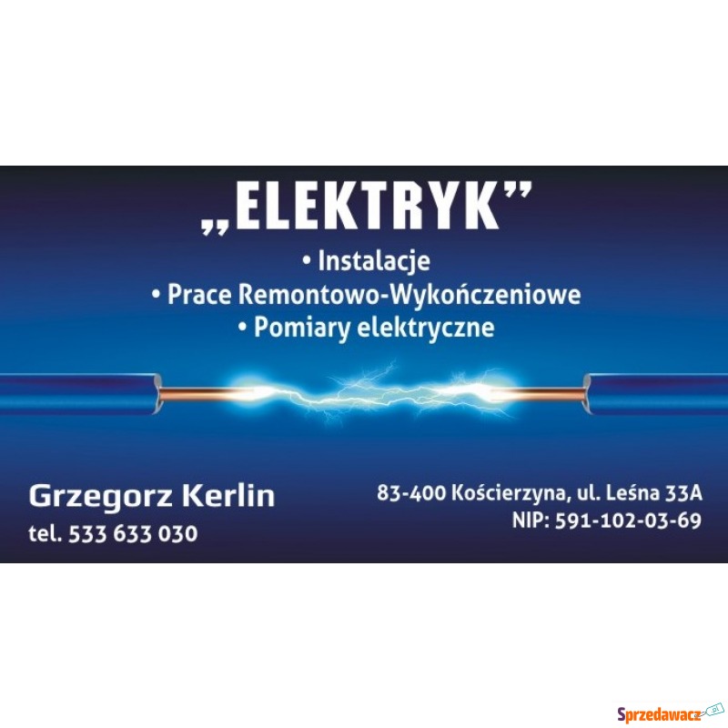 Elektryk instalacje, prace rem...