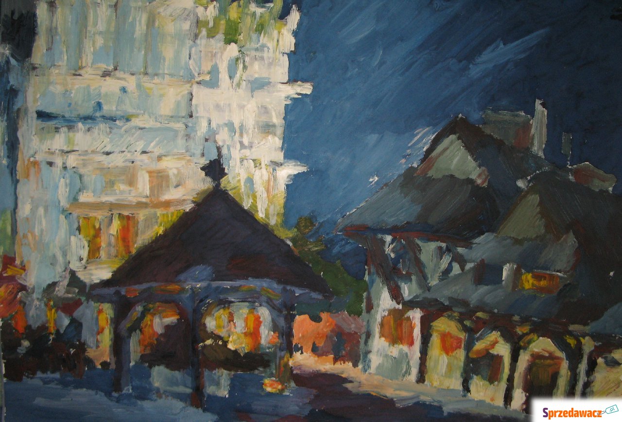 Kazimierz nad  Wisłą nocą o braz