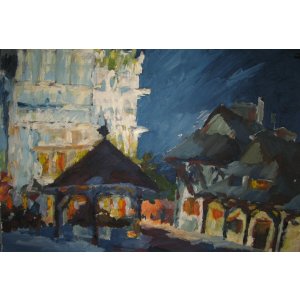 Kazimierz nad  Wisłą nocą o braz - Obrazy - Warszawa - zdjęcie 1