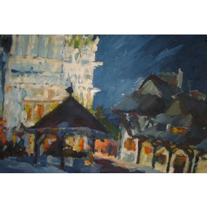 Kazimierz nad  Wisłą nocą o braz - Obrazy - Warszawa - zdjęcie 2
