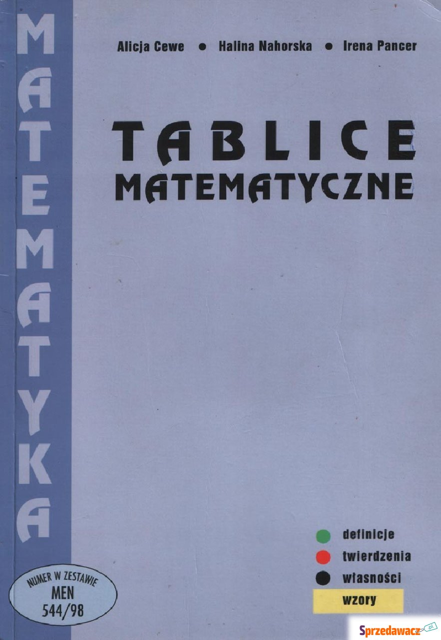 Tablice matematyczne - Cewe, N...