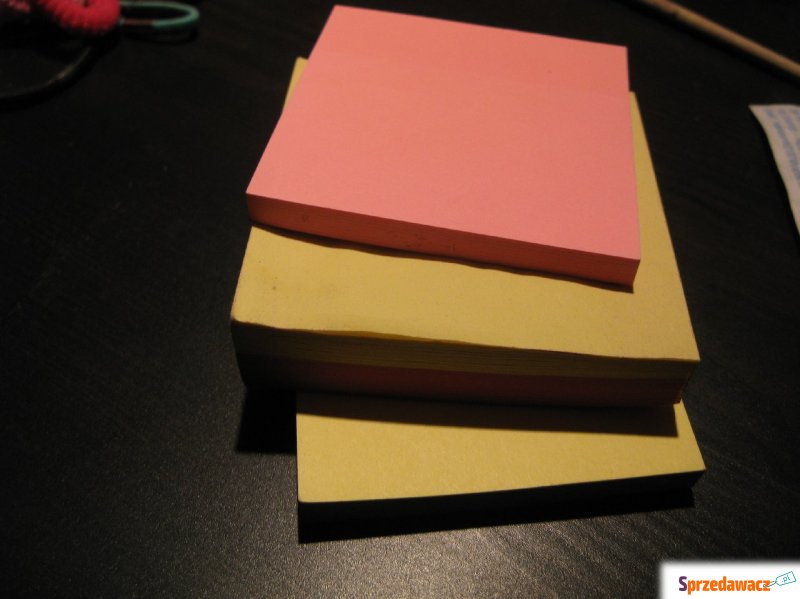 komplet kwadratowych karteczek na biurko - Karteczki i kostki - Puławy