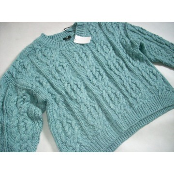 H&M luźny sweter NOWY grubszy Splot 40 42 L XL