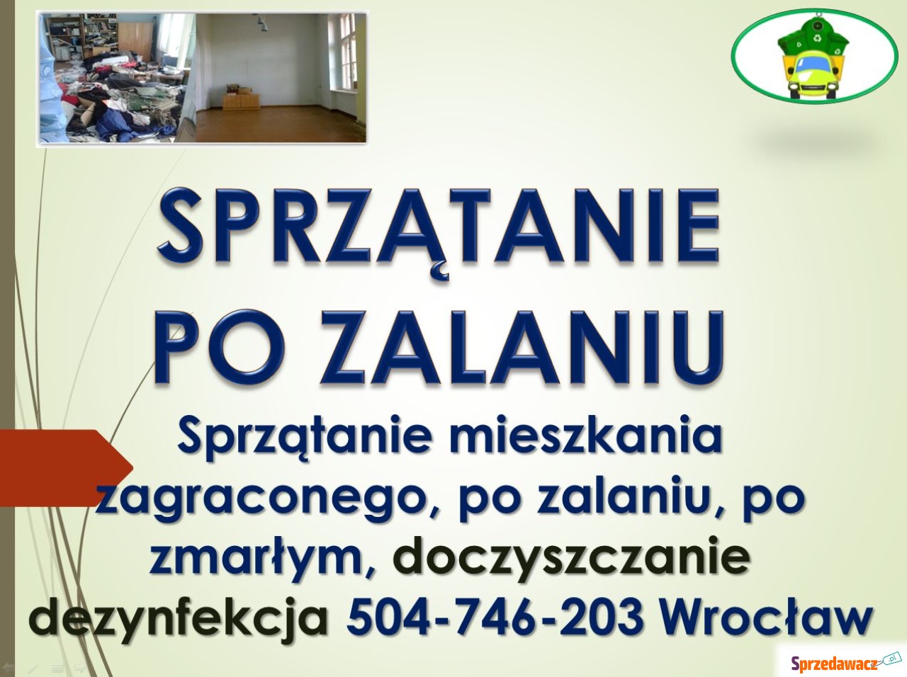 Sprzątanie po zalaniu, awarii,...