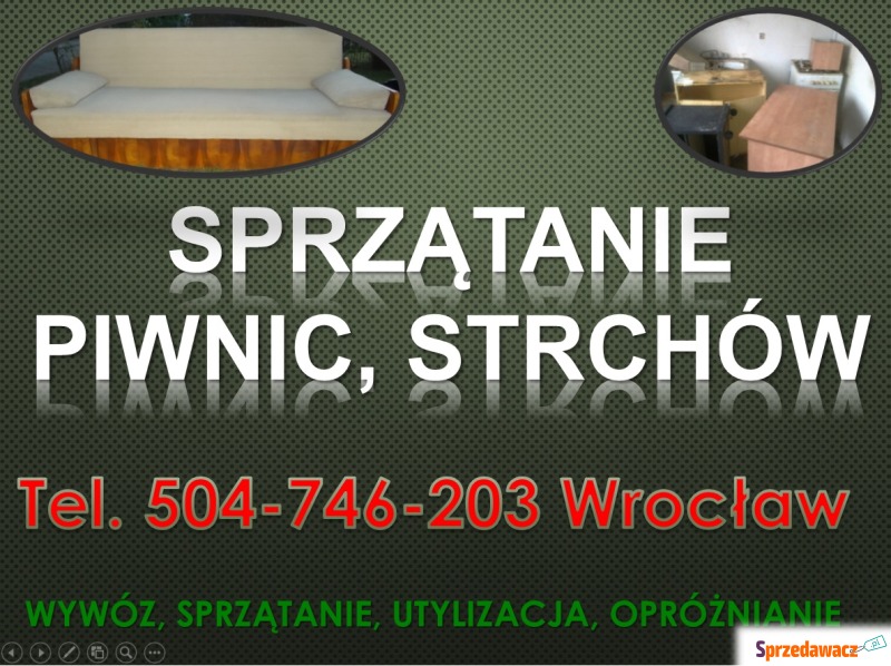 Firma sprzątająca, sprzątanie cena, tel 504-7... - Utylizacja, wywóz śmieci - Wrocław