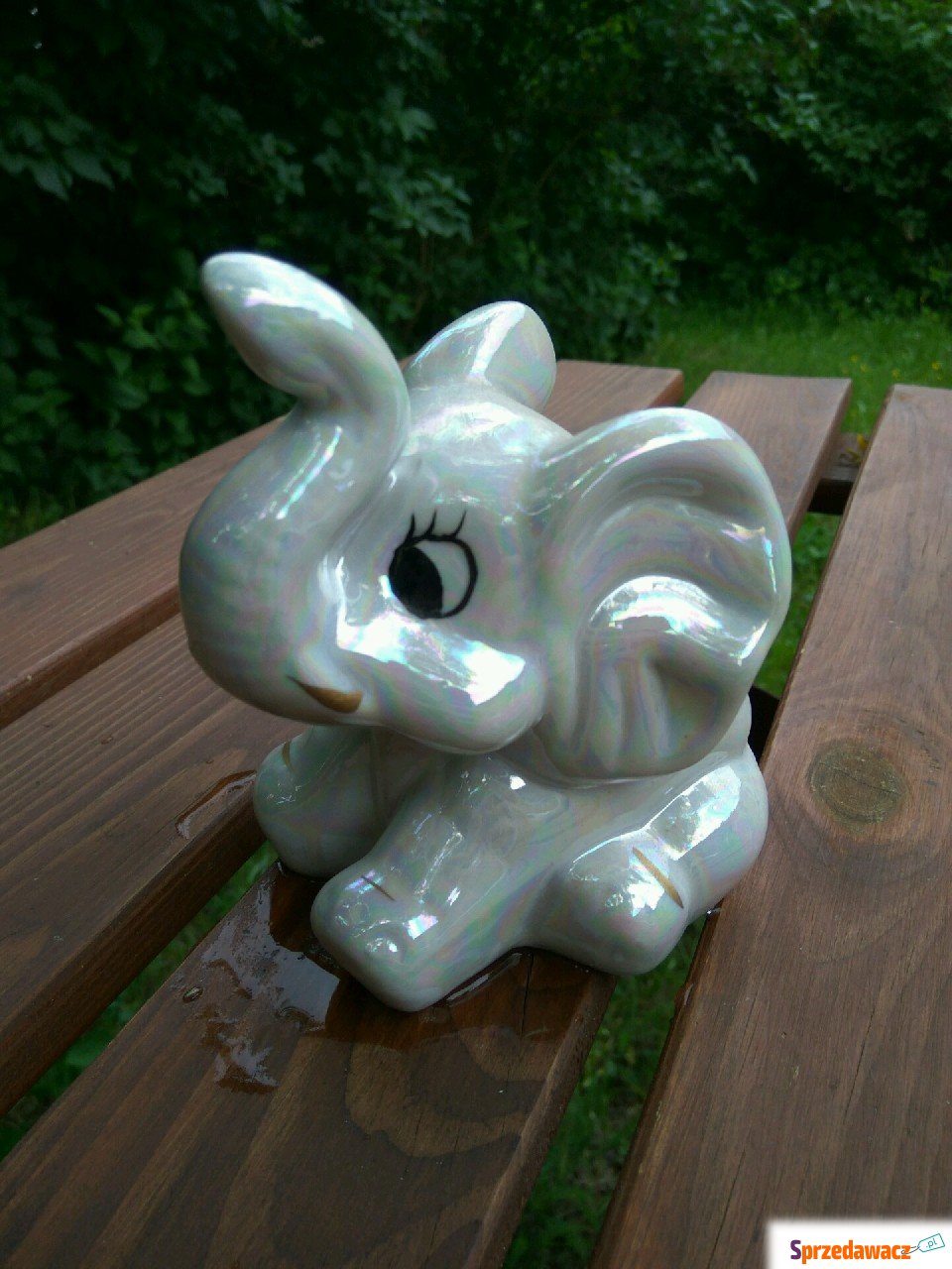 Mały słonik szczęścia porcelanowy