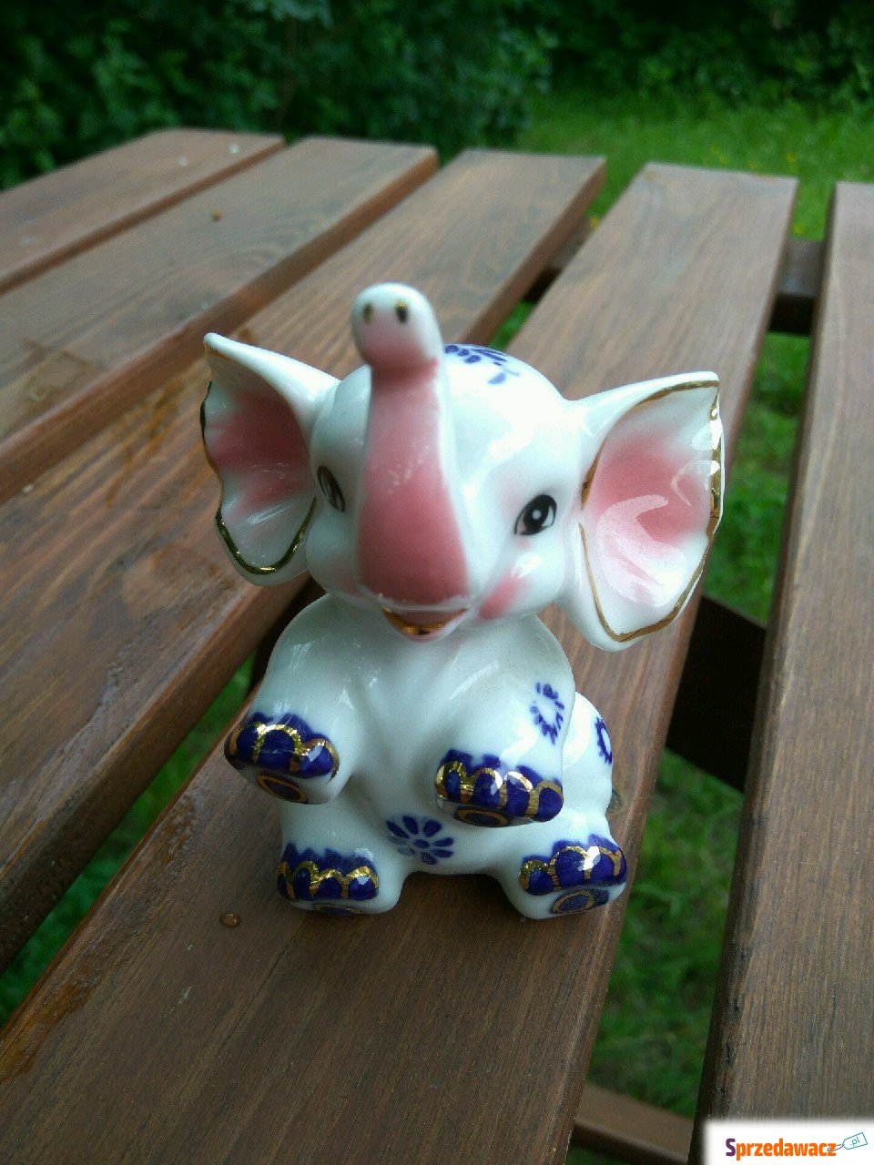 Słonik szczęścia porcelanowy