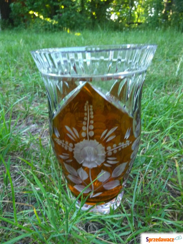 Kryształowy wazon dwukolorowy - Wazony - Warszawa