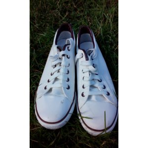 Trampki białe jak Conversy All Star - prawie nowe... - Buty sportowe miejskie... - Gliwice - zdjęcie 2