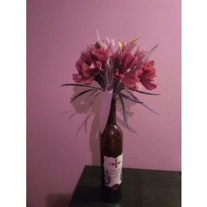 Wazon z kwiatami - Hand made - dekoracyjny - piękne kolory