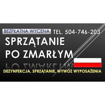 Dezynfekcja miejsca zgonu, cena, tel. 504-746-203,... - Pozostałe usługi - Wrocław - zdjęcie 2