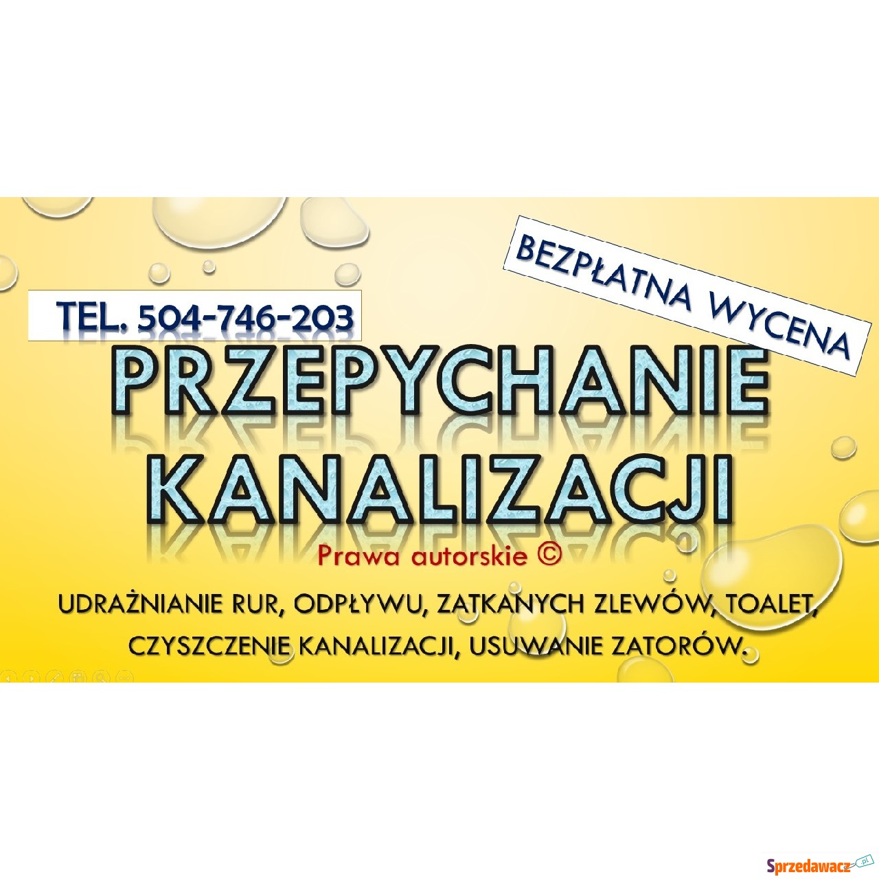 Czyszczenie rur spiralą, tel,...