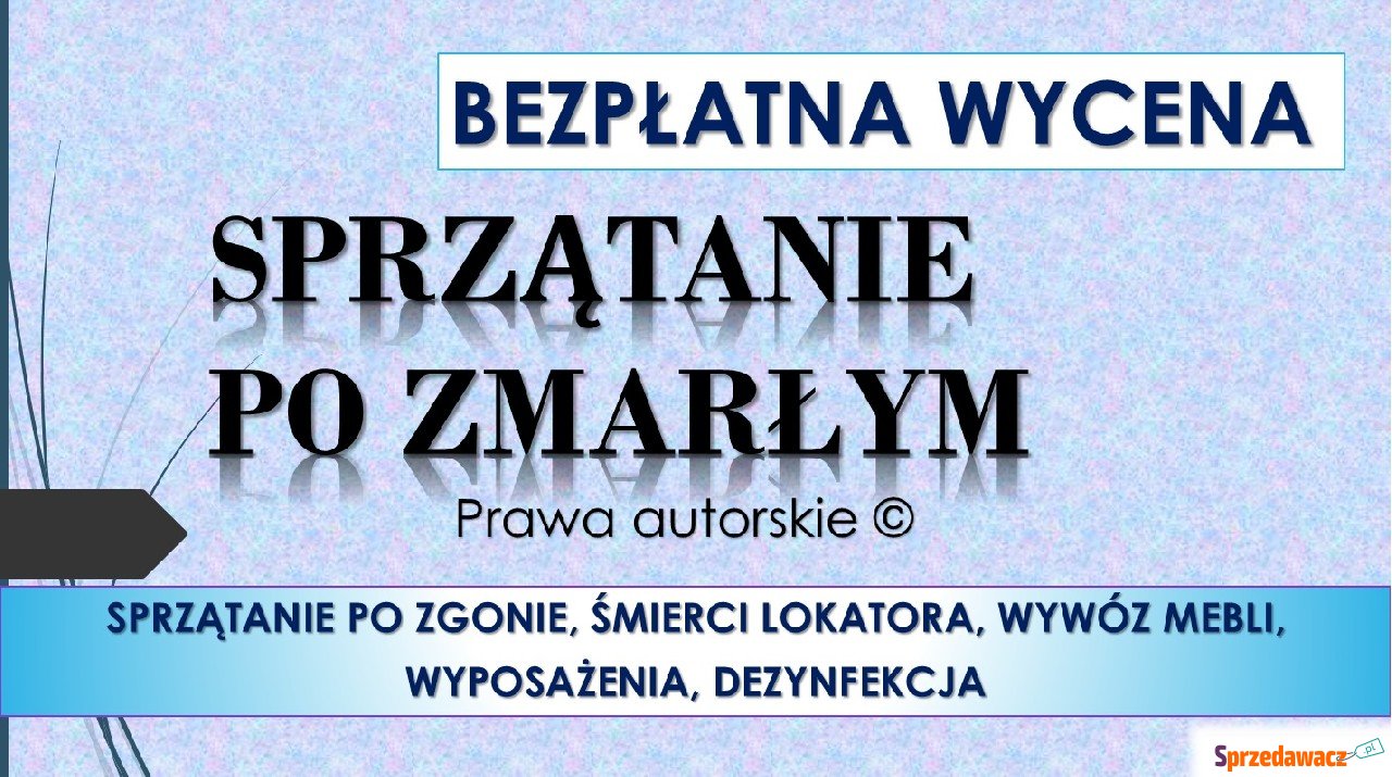 Sprzątanie i dezynfekcja po zm...
