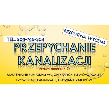 Czyszczenie rur spiralą, tel, 504-746-203, Wrocław, przepychanie sprężyną, cena