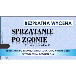 Sprzątanie i dezynfekcja po zmarłych, cena tel.... - Pozostałe usługi - Wrocław - zdjęcie 4