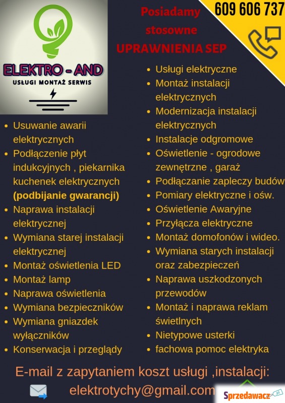 elektryk tychy naprawa serwis...