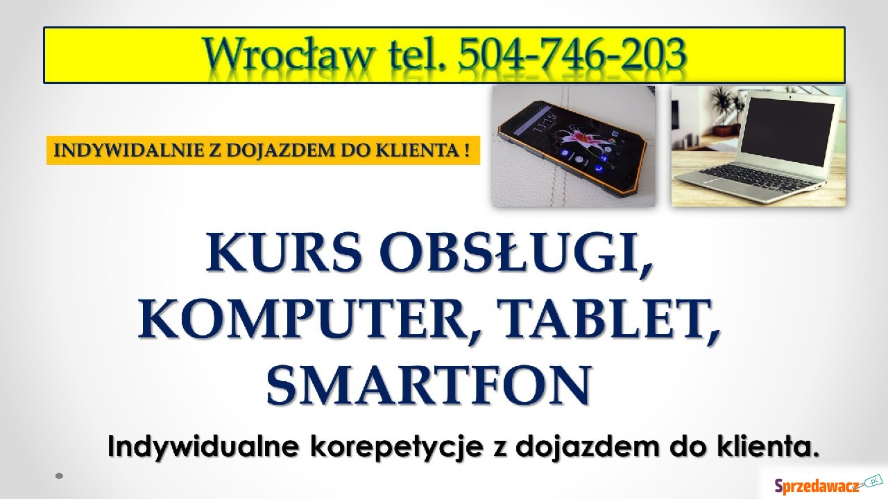 Kurs komputerowy dla seniora, tel....