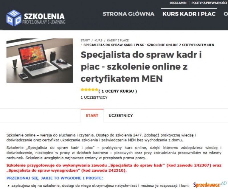 Kurs Specjalista ds. kadr i płac z zaśw. MEN - Szkolenia, kursy internetowe - Warszawa
