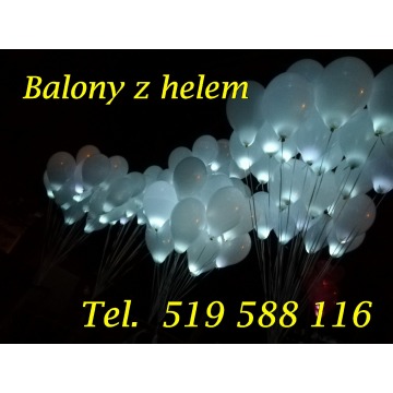 Balony ledowe z helem led hel balony led z helem pudło z balonami dla młodej pary prezent dla młodej