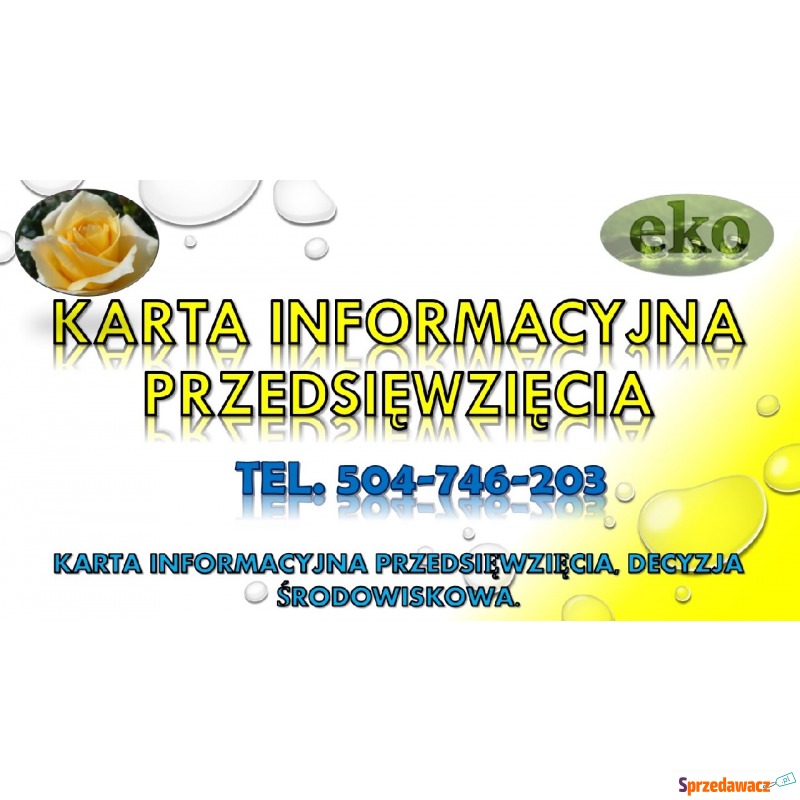 Karta informacyjna przedsięwzięcia, cena, tel.... - Usługi prawne - Wrocław