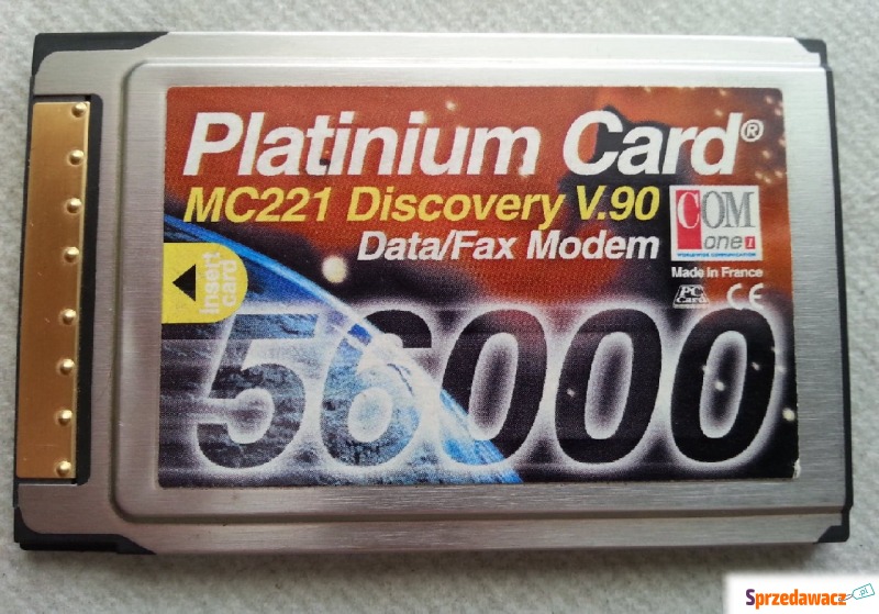 Platinium Card MC221 Discovery V.90 Modem 56000... - Pozostałe akcesoria - Rewal