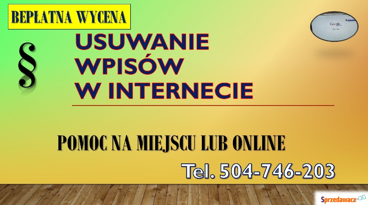 Usuwanie treści z Internetu. tel....