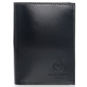 Skórzany portfel męski paolo peruzzi ga179 czarny - czarny