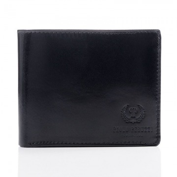Skórzany portfel męski paolo peruzzi ga180 czarny - czarny