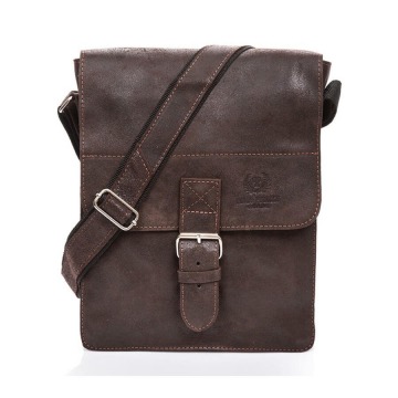 Skórzana torba męska vintage paolo peruzzi ga322 c.brązowa - c.brązowy