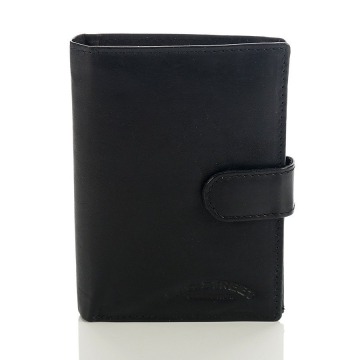 Skórzany portfel męski bag street ga185 czarny - czarny