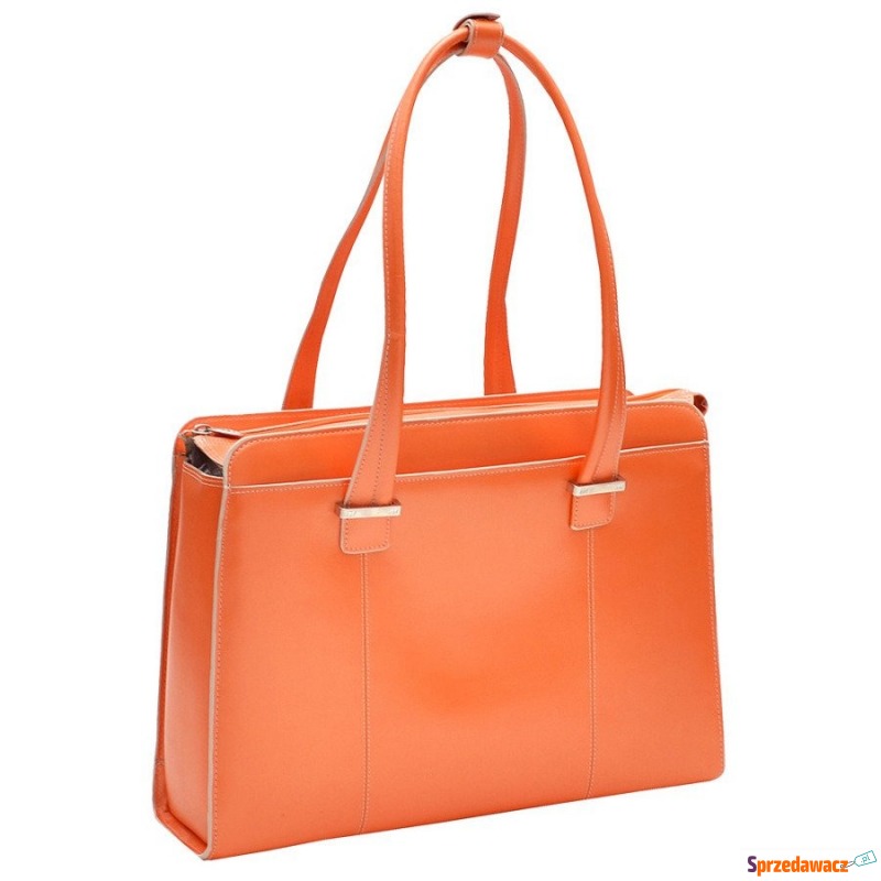 Skórzana torba damska na laptopa 15,4" orange... - Torby, torebki, teczki - Chrośnica