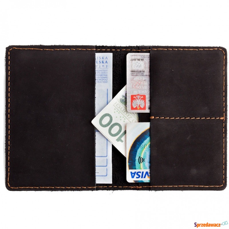 Skórzany cienki portfel slim wallet brodrene sw01... - Portfele, portmonetki - Pruszków