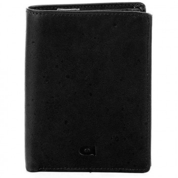 Portfel skórzany daag alive p-07 vintage czarny w pudełku - czarny