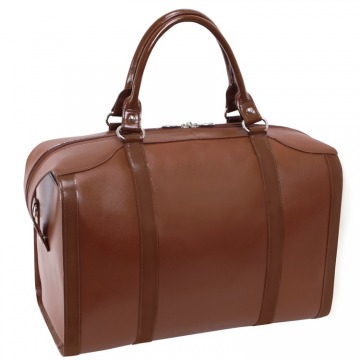 Skórzana torba podróżna mcklein throop 88204 brązowa - brązowy