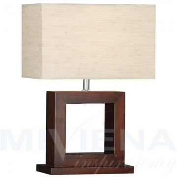 calven lampa stołowa kremowy/drewno