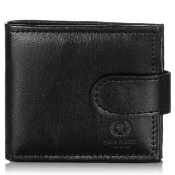 Skórzany mały portfel męski paolo peruzzi ga171 czarny - czarny