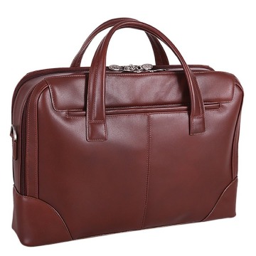 Skórzana męska torba na laptopa mcklein harpswell 88565 brązowa - brązowy