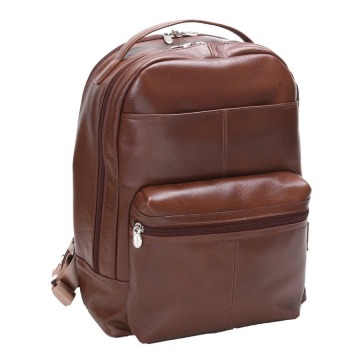 Skórzany męski plecak na laptopa mcklein parker 88554 brązowy - brązowy