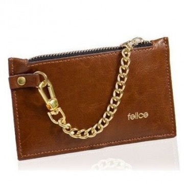 Skórzany portfel damski felice p07 brązowy vintage - brązowy vintage