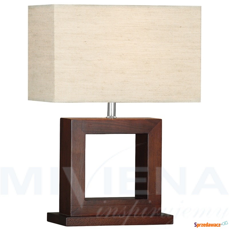 calven lampa stołowa kremowy/drewno - Lampy stołowe - Świdnik