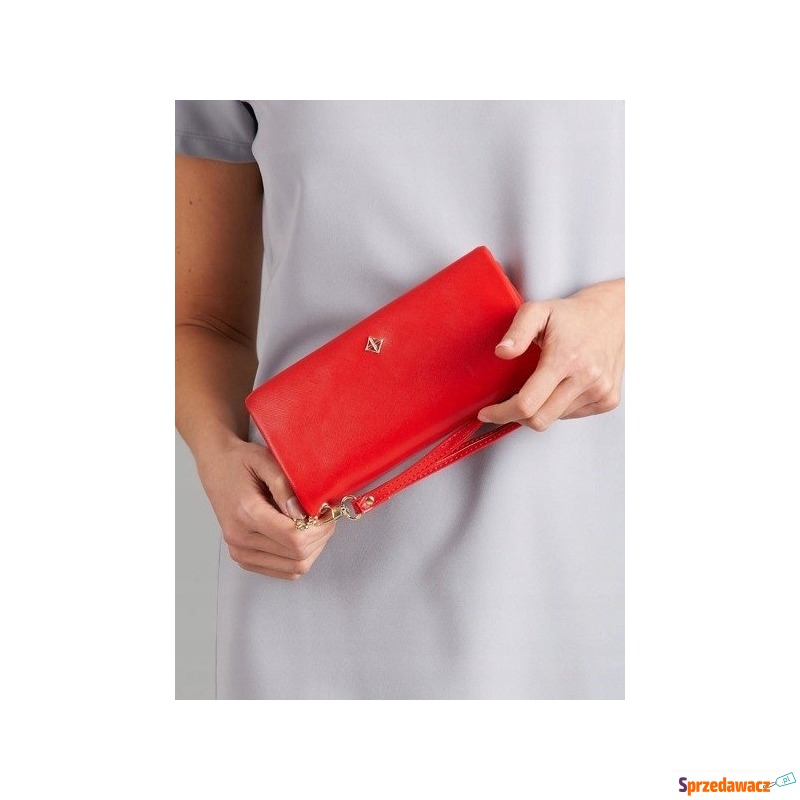 Duży portfel damski czerwony milano design -... - Portfele, portmonetki - Sanok