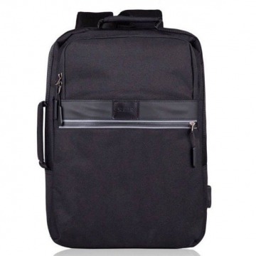 Plecak antykradzieżowy na laptopa sv07 czarny - czarny